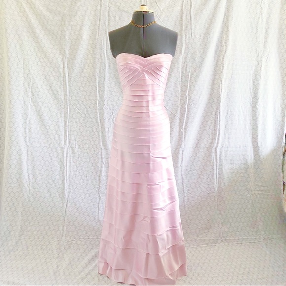 pale pink strapless dress